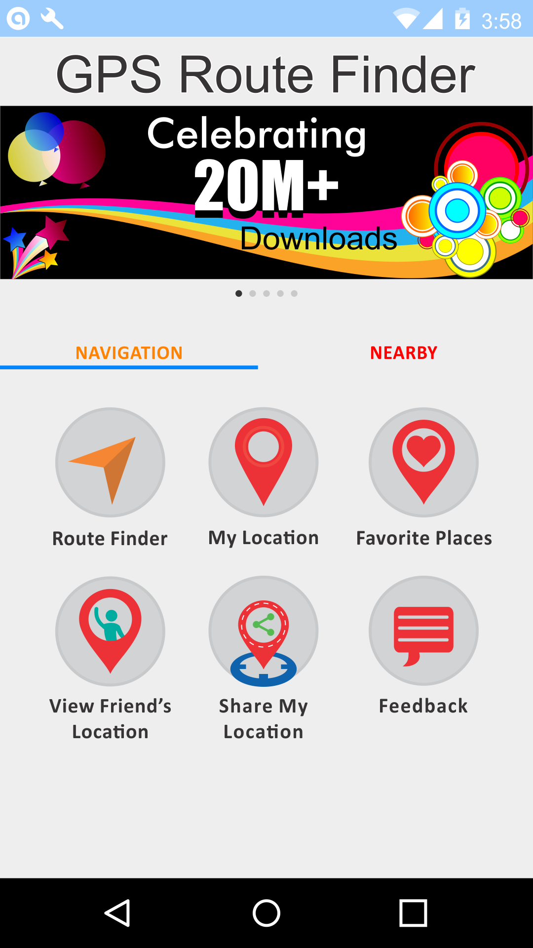 Android application GPS Route Finder : Maps Navigation & Directions screenshort