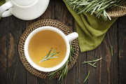 Freshly brewed rosemary tea has an uplifting aroma.