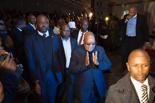 President Jacob Zuma speaks at a church service in Durban on Sunday night, where he slating the ANC's alliance partners.