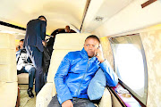 Prophet  Shepherd Bushiri in his private jet.