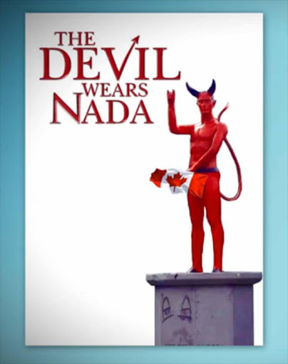 The devil made me do it: Giant Satan statue erected in Vancouver. Picture credit: WTFark