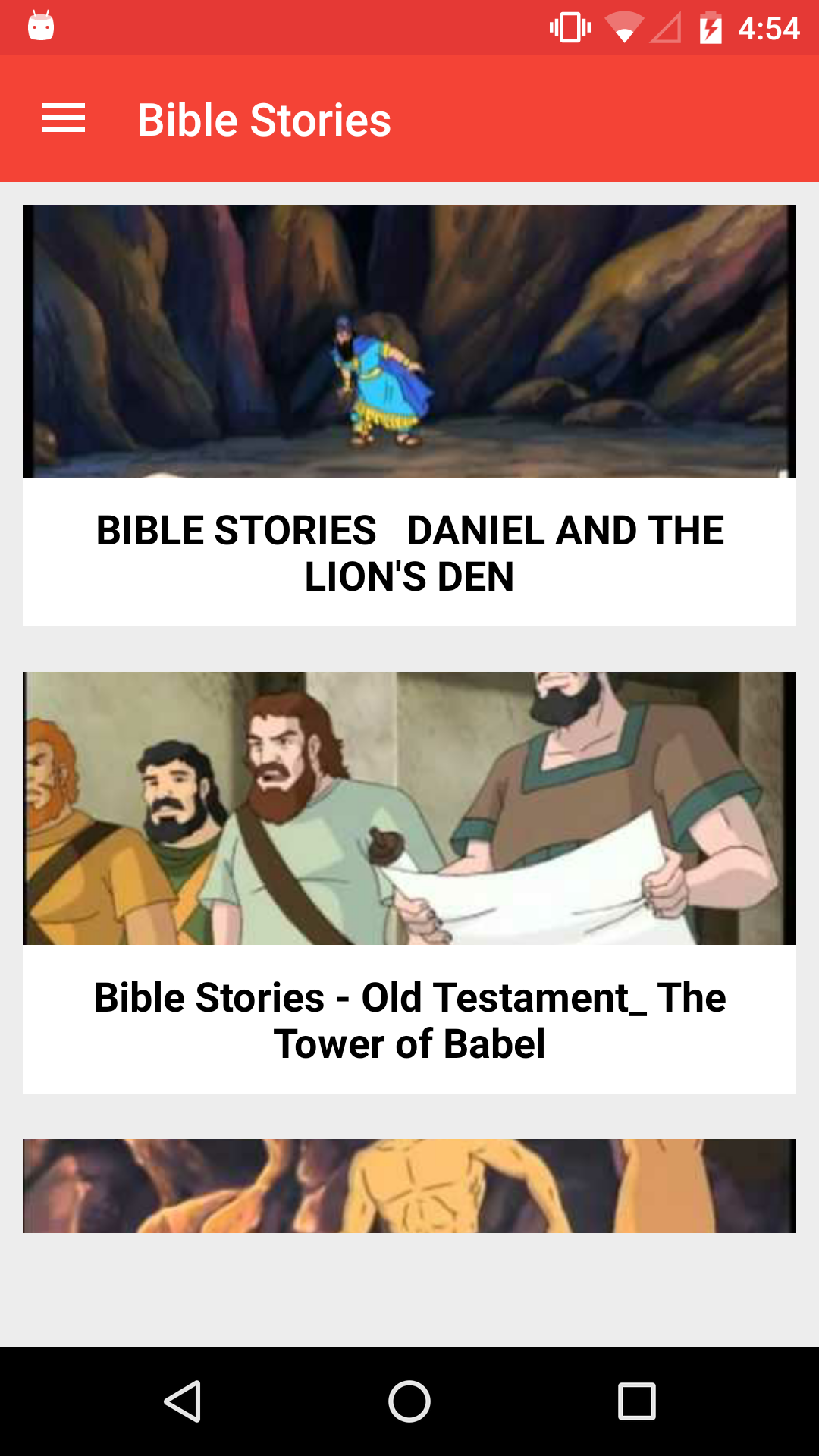 Android application Bible Stories screenshort