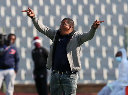 Swallows FC coach Brandon Truter during the DStv Premiership match against Supersport United at Dobsonville Stadium on September 19 2021.