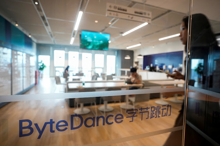 The ByteDance logo is seen at the company's office in Shanghai, China. File photo: ALY SONG /REUTERS