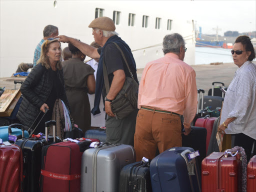 Tourists arrive in Mombasa on Tuesday aboard the Silver Cloud cruise ship, which had 216 tourists and 222 crew, making a total of 438 passengers / JOHN CHESOLI