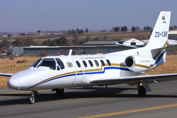 The Cessna Citation flight inspection aircraft which crashed near Friemersheim on January 23 2020, killing all three crew members on board.