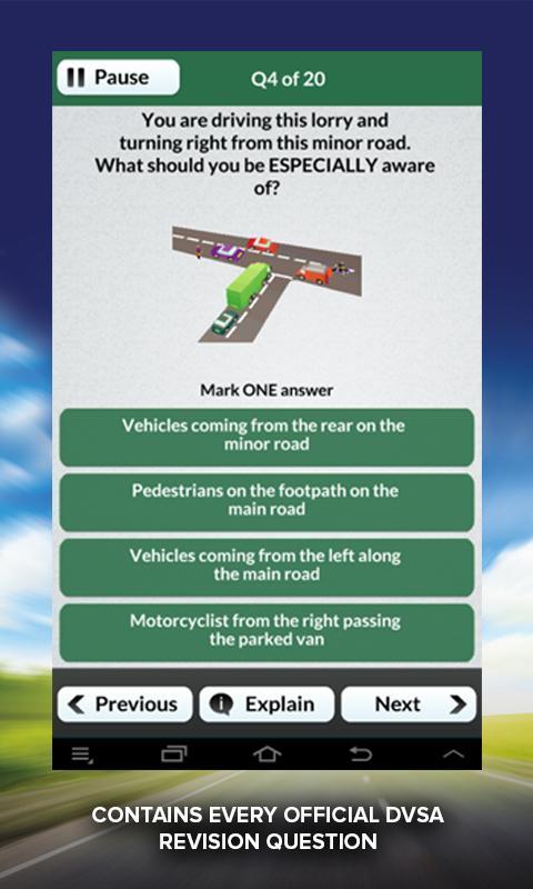 Android application LGV &amp; PCV Theory Test screenshort