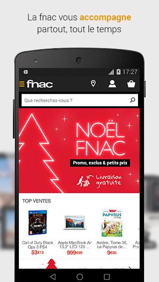 Android application Fnac screenshort