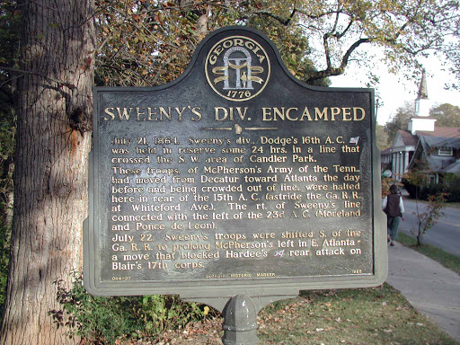 July 22, 1864. Sweeny´s Div., Dodge´s 16th A.C. (Union) was held in reserve some 24 hrs. in a line that crossed the S.W. area of Candler Park. These troops, of McPherson´s Army of the Tenn., had...