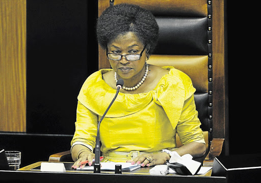 UNRULY: National Assembly Speaker Baleka Mbete ranted and raved this week