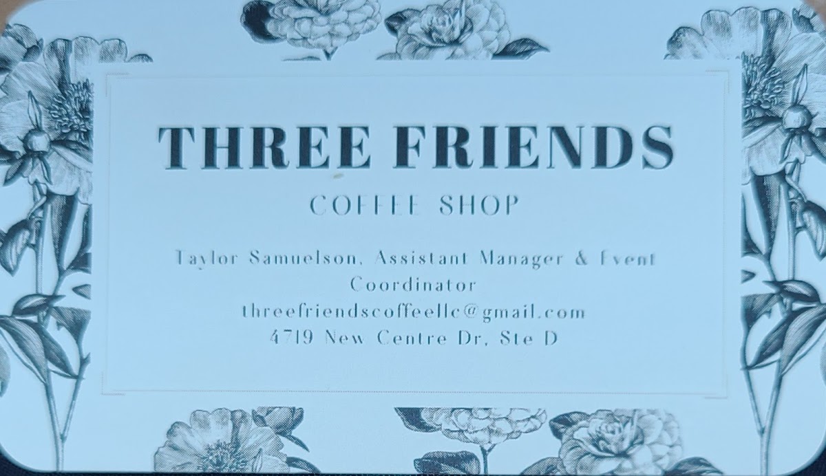 Three Friends Coffee gluten-free menu