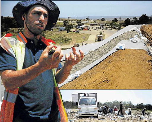 TIPPING POINT: Waste manager Gabriel Pereira says the final leg of the project to rehabilitate the Roundhill landfill site is almost complete. Part of the problem has been trucks dumping wherever they can find space Pictures: MARK ANDREWS