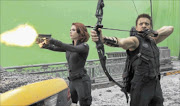 TOP CLASS: 'The Avengers' megastars Scarlett Johansson and Jeremy Renner.