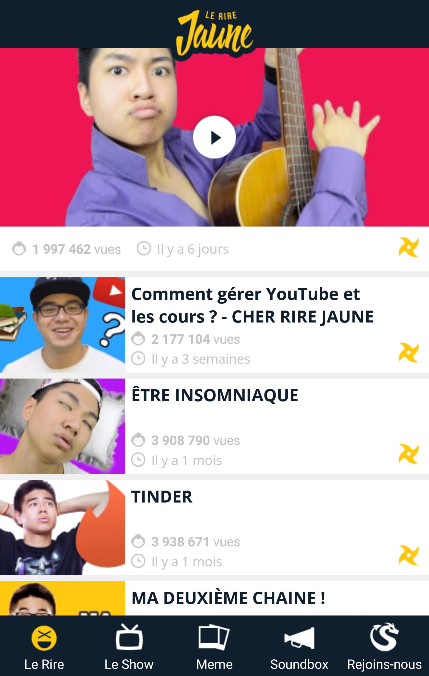 Android application Le Rire Jaune screenshort