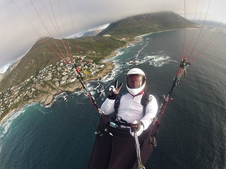 Paraglider Ant Allen shared this photo above Llandudno Beach, Cape Town, in 2013 on his Facebook page.