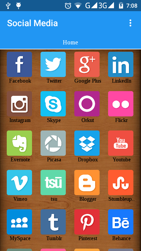 Android application All Social Media screenshort