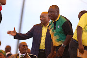 President Jacob Zuma and the new ANC president Cyril Ramaphosa.