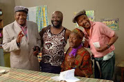 Veteran actor Washington Sixolo with the cast from Emzini Wezinsizwa