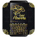 ダウンロード Gold Flowers Black Keyboard をインストールする 最新 APK ダウンローダ