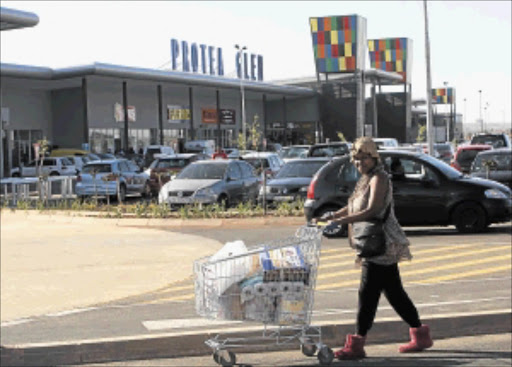 GROWTH: The new Protea Glen shopping centre in Soweto is the sixth major mall in the area and has rival retailers Pick n Pay and Shoprite under one roof. PHOTO: ANTONIO MUCHAVE