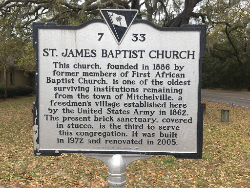ST. JAMES BAPTIST CHURCH This church, founded in 1886 by former members of First African Baptist Church, is one of the oldest surviving institutions remaining from the town of Mitchelville, a...