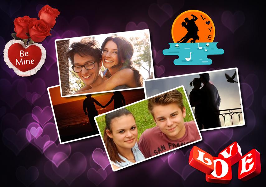 Android application Love Photo Collage screenshort