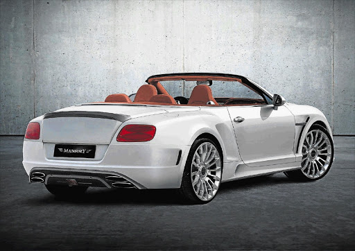 The Mansory Bentley Conti GTC features wider fenders and rear-quarter panels in carbon fibre