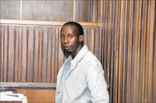WITNESS: Thabo Maruping at the Lucky Dube murder hearing. 23/02/09. Pic. Vathiswa Ruselo. © Sowetan.
