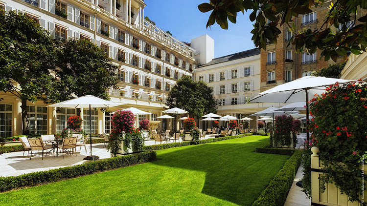 The courtyard garden at Le Bristol Paris