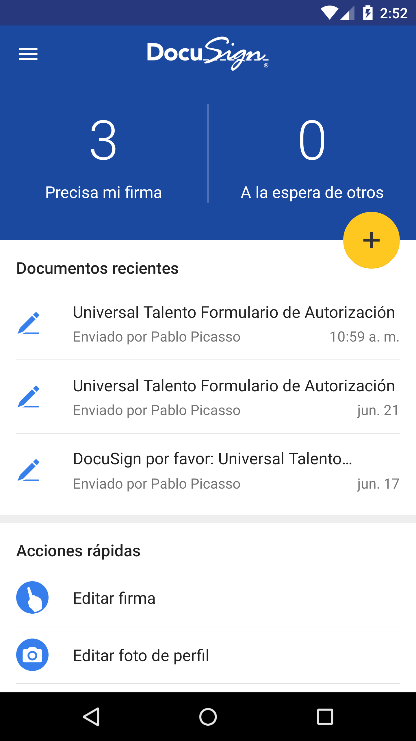 Android application DocuSign - Upload & Sign Docs screenshort