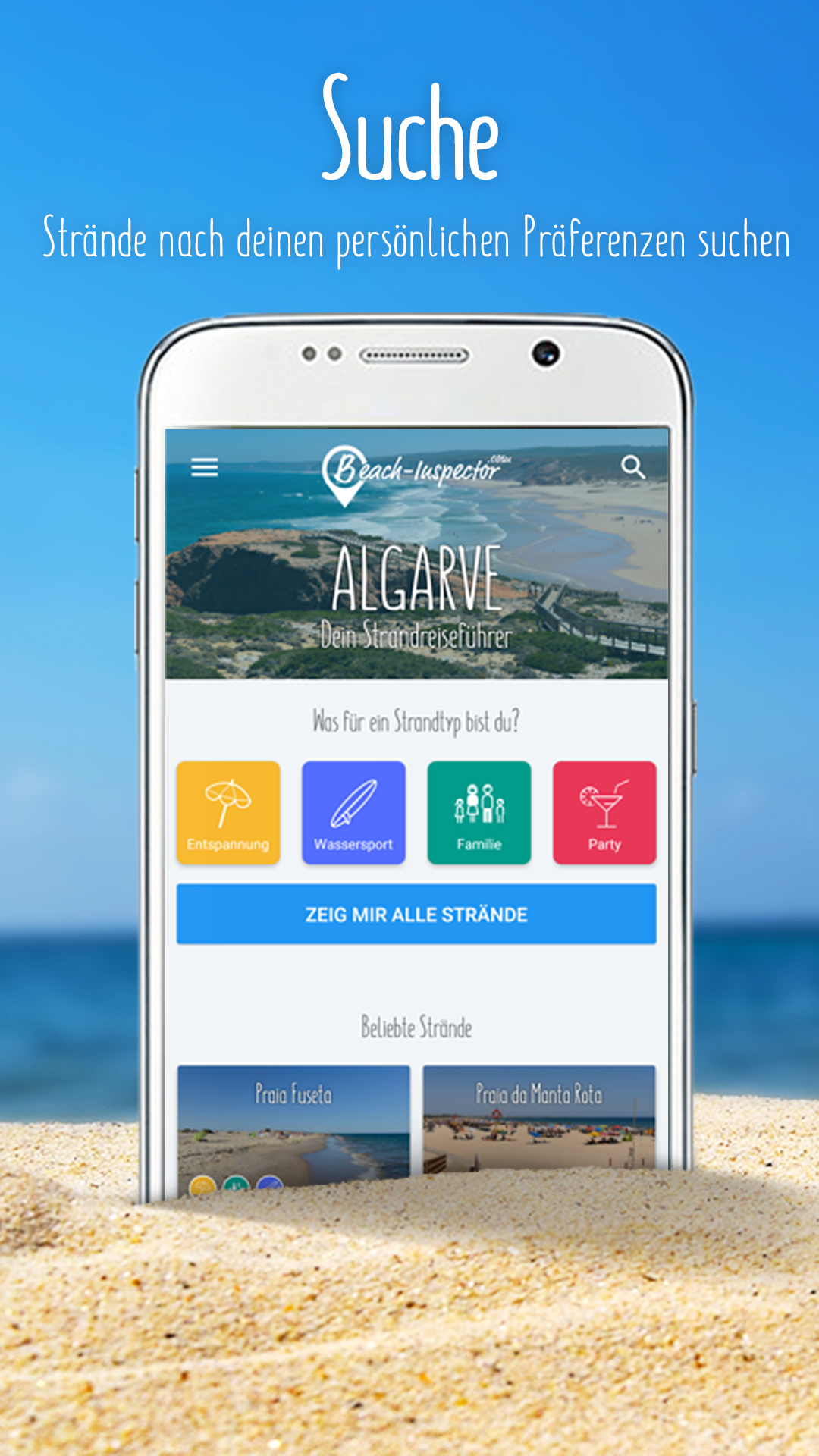 Android application Algarve: Your beach guide screenshort