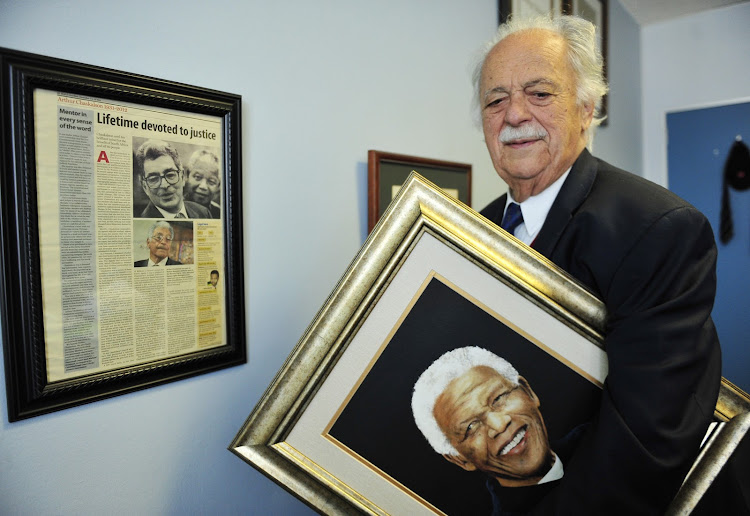 JULY 10 2014: George Bizos speaks about his memories of Nelson Mandela on July 10, 2014 in Johannesburg, South Africa.