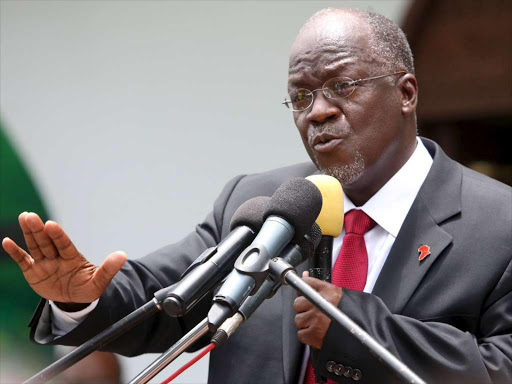 Tanzania's President-elect John Magufuli addresses members of the ruling Chama Cha Mapinduzi Party (CCM) at its sub-head office on Lumumba road in Dar es Salaam, October 30, 2015. /REUTERS
