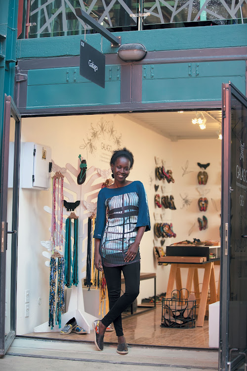 Adiambo Mula at her shop, Galago