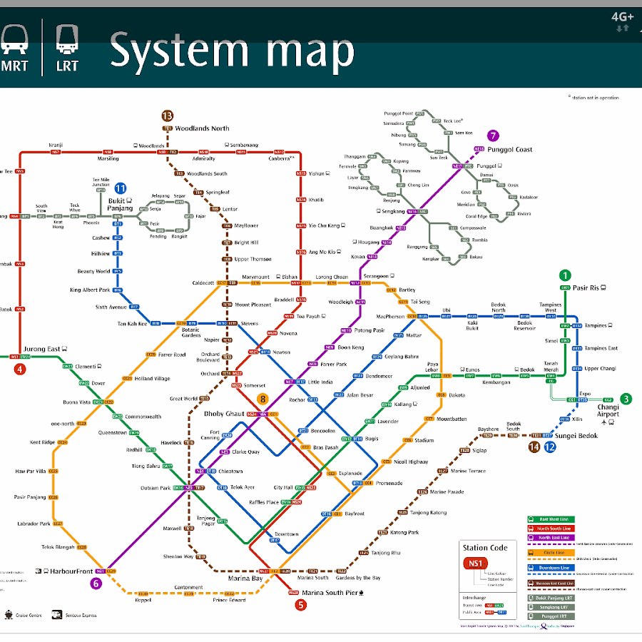 Singapore Metro map MRT and LRT train Map 2017 — приложение на Android