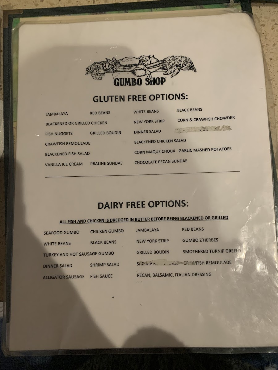 They have both gf and dairy free options