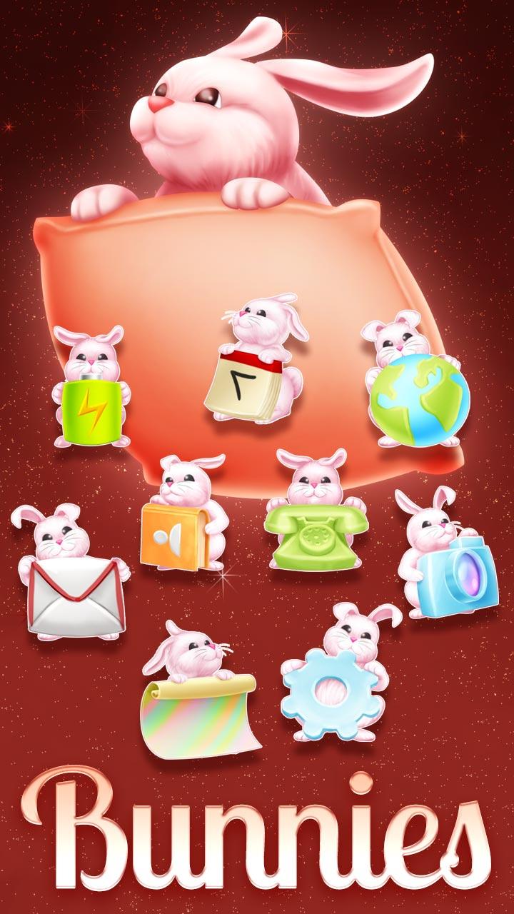 Android application Bunnies Theme screenshort