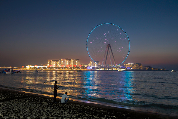 Ain Dubai, the world's highest observation wheel, seen from JBR Beach.