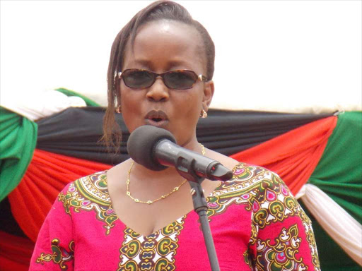 Embu Deputy Governor Dorothy Nditi at the Siakago Stadium on August 15 2015. She has opted not to defend her seat but oppose Women Representative Rose Mitaru in the next year’s general elections.