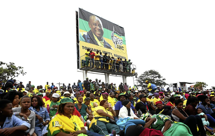ANC supporters wait for the show to start at Buffalo City Stadium.