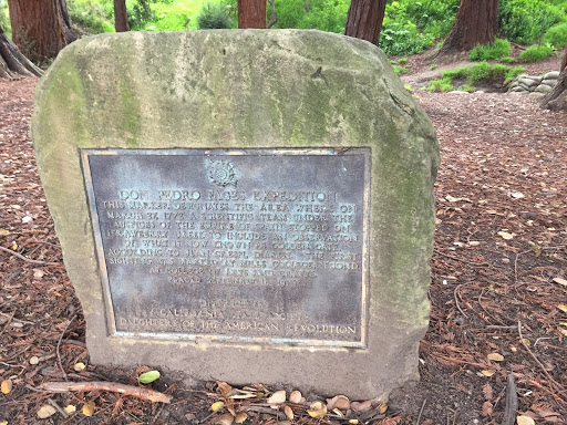 DON PEDRO FAGES EXPEDITION  THIS MARKER DESIGNATES THE AREA WHERE ON MARCH 27, 1772 A SCIENTIFIC TEAM UNDER THE AUSPICES OF THE EMPIRE OF SPAIN STOPPED ON STRAWBERRY CREEK TO INCLUDE AN...