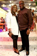 Bilala Mabuza and her restaurateur husband Desmond Mabuza at the opening of Kanpai. 
