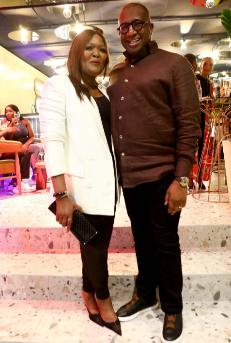 Bilala Mabuza and her restaurateur husband Desmond Mabuza at the opening of Kanpai.
