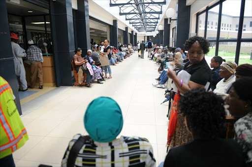 Patients queue at Chris Hani Baragwanath Academic Hospital in Johannesburg. The facility has an annual budget of R3bn budget and 6,000 employees.