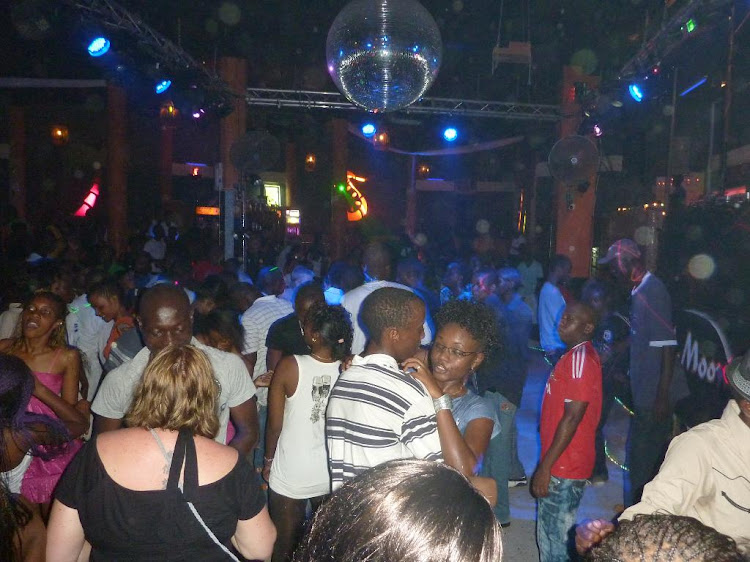 Revellers at a night club in Mombasa