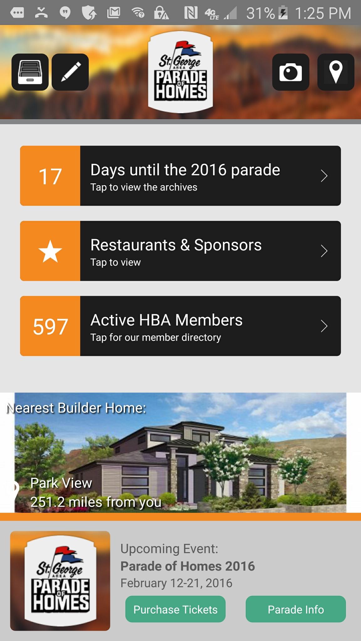 Android application St George Parade of Homes screenshort