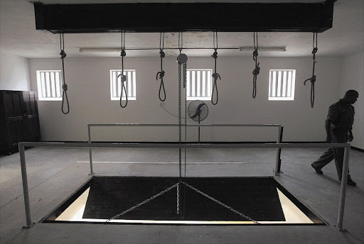 The refurbished gallows at Pretoria Central Prison, which have been out of use since 1989, the year of South Africa's last execution. The Department of Correctional Services is to open the execution chamber as a museum on December 8 Picture: KEVIN SUTHERLAND