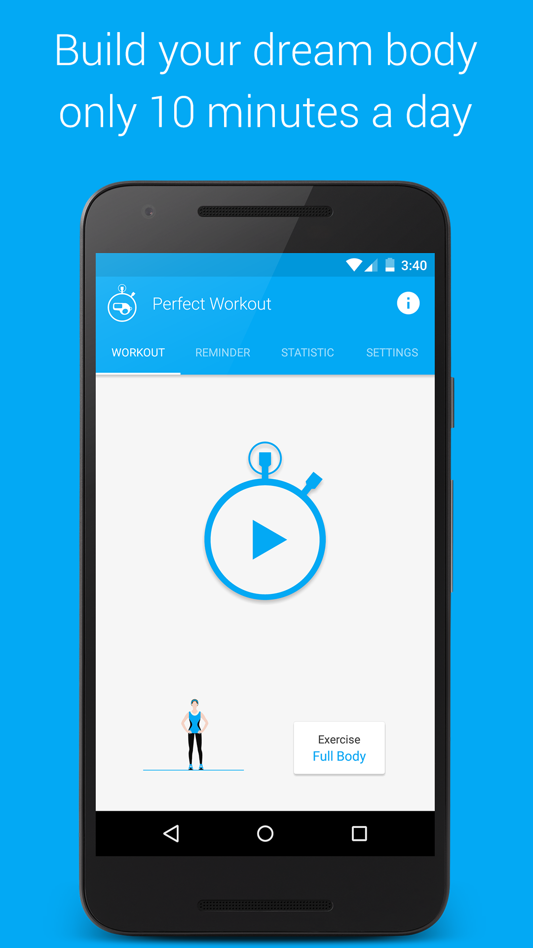 Android application Perfect Workout screenshort