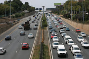The traffic in the M1 highway in Johannesburg.