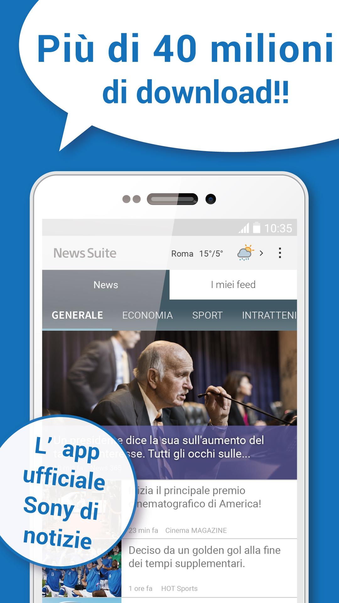 Android application News Suite by Sony screenshort